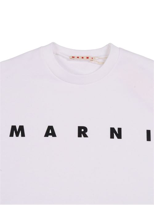 Felpa unisex bambino Marni Kids bianca con logo MARNI KID | M01612M00V00M100